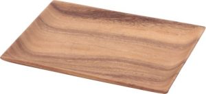 不二貿易 レクタングル トレー XLサイズ 幅32cm ブラウン アカシア 天然木 割れにくい 軽量 木製 食器 30146
