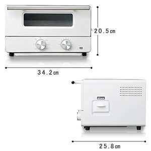 ヒロ・コーポレーション オーブントースター 2枚 温度調節 スチーム機能 トレー レシピブック付 ホワイト HCST2016-I