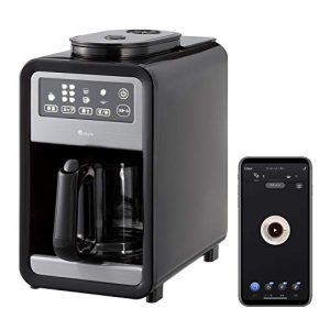 【+Style ORIGINAL】スマート全自動コーヒーメーカー タイマー付き スケジュール機能 Amazon Alexa Google Home 対応 ミル6段階 豆・粉両対応 蒸らし アイスコーヒー対応 遠隔操作
