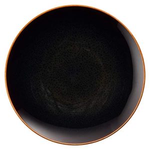 NARUMI(ナルミ) プレート 皿 あえか(aeca) 墨黒 ブラック 径19cm 電子レンジ温め 食洗機対応 58066-5617
